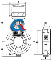 電動硬密封蝶閥 (法蘭式)