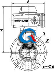 SD971電動(dòng)塑料蝶閥 (外形尺寸圖)