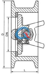 對夾雙瓣止回閥 (結構圖)
