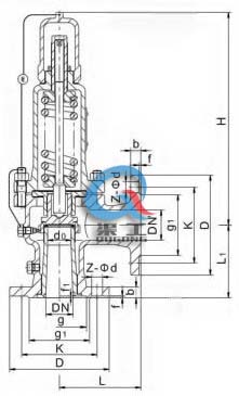 A41H彈簧微啟封閉式安全閥 (外形結構尺寸)